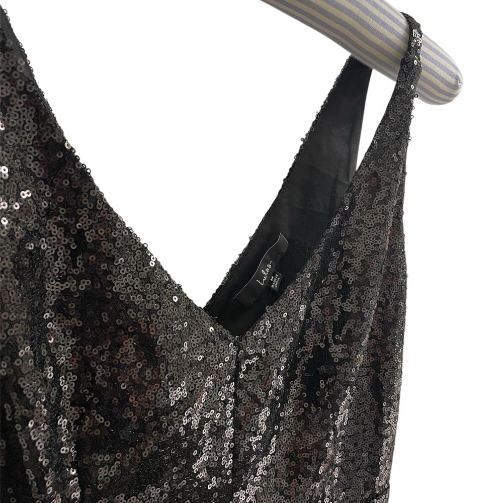 ~Lulus Sequin Dress, black. Size Medium. NWT - Picture 4 of 14